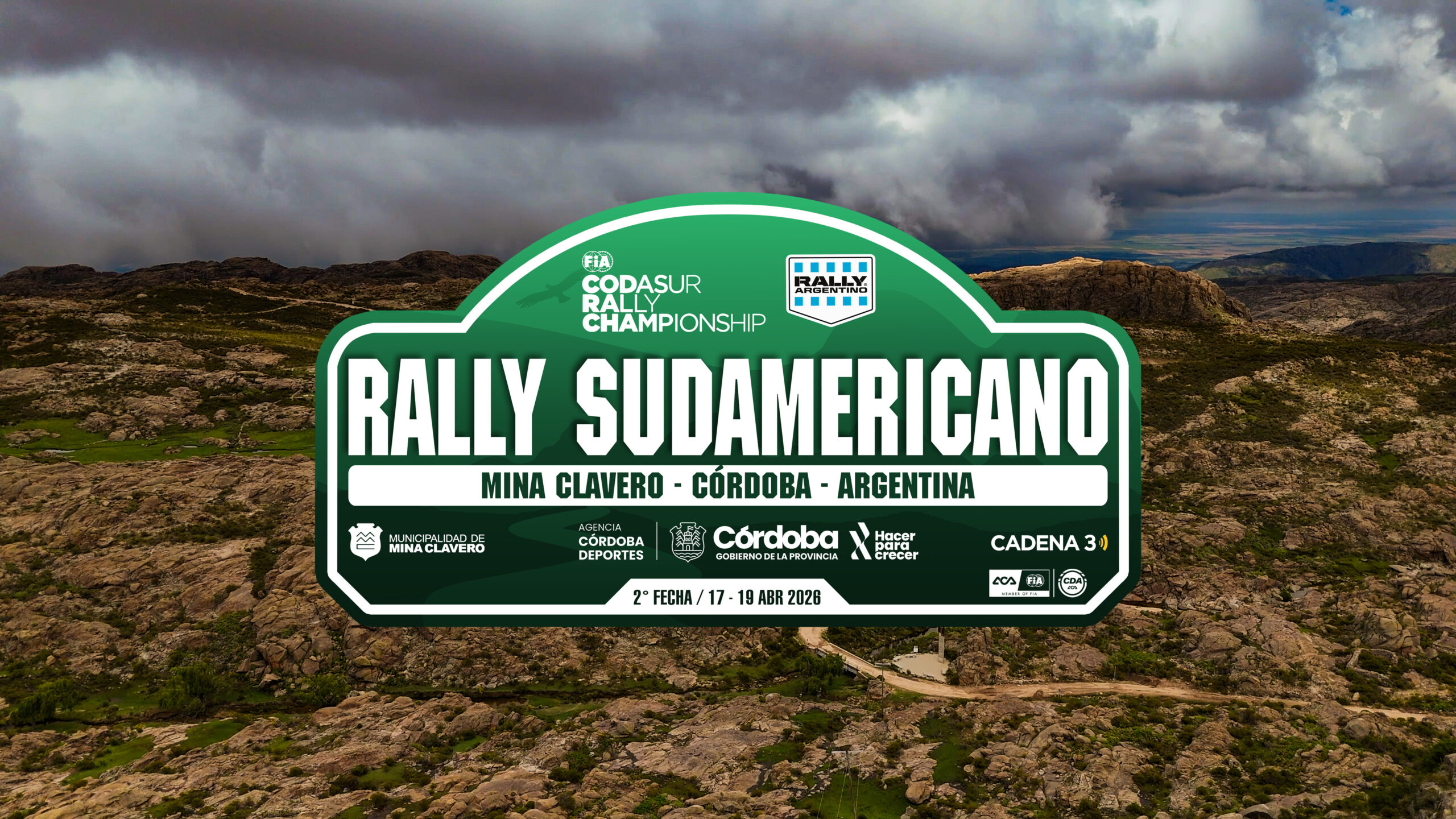 Así es la chapa del Rally Sudamericano 2026